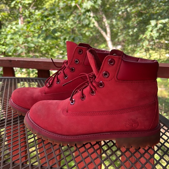 Classic Timberland Boots Red Size 6 Great Condition - Picture 2 of 7